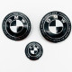 Автологотип шильдик эмблема BMW M's 50th Anniversary черно-белый набор 82мм, 74мм, 45мм на руль 51148132375