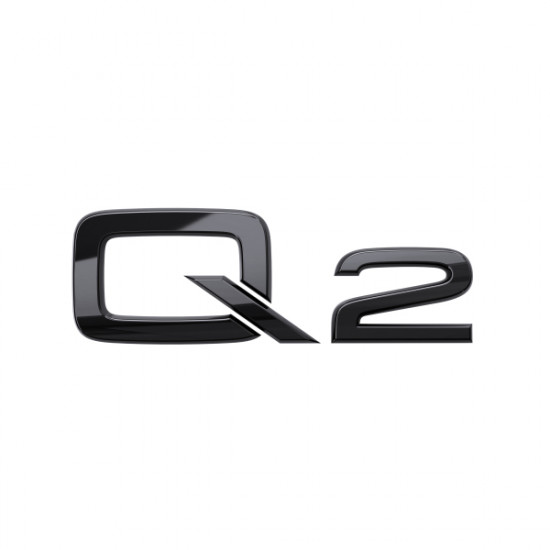 Автологотип шильдик емблема напис Audi Q2 чорний глянець