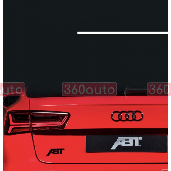 Автологотип шильдик эмблема надпись Audi ABT black глянец большая