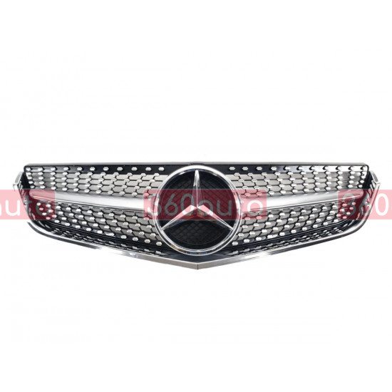 Решітка радіатора на Mercedes E-class Coupe C207 2009-2013 Diamond сіра з хромом MB-W20796