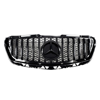 Решетка радиатора на Mercedes Sprinter W906 2013-2018 GT Panamericana черная MB-W906109