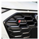 Автологотип шильдик эмблема надпись Audi RS3 в решетку радиатора хром