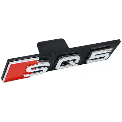 Автологотип шильдик эмблема надпись Audi SQ5 в решетку радиатора хром на платформе