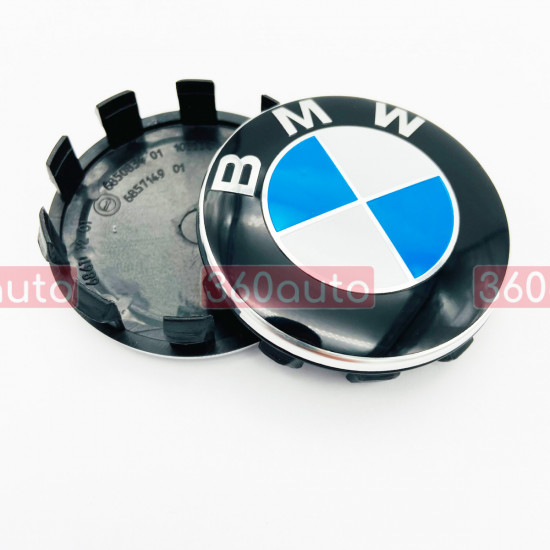 Ковпачок на титановий диск BMW 36136850834 синьо-білий  52-56мм
