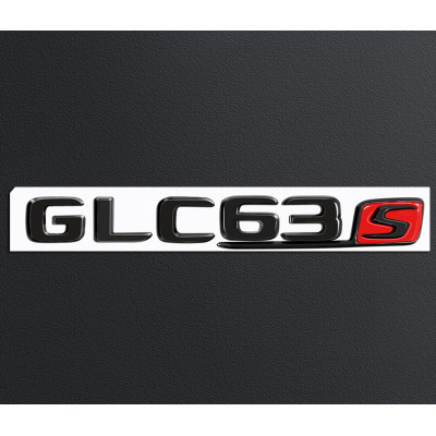 Автологотип шильдик эмблема надпись Mercedes GLC63s black red глянец