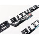 Автологотип емблема напис Mercedes V8 Biturbo 4matic+ black 2штуки чорний глянець