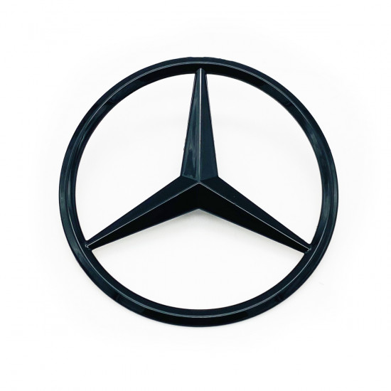 Задняя эмблема для Mercedes C-class W205 2014- черный глянец A2058174500