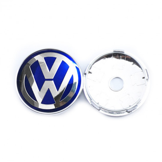 Ковпачок на титановий диск Volkswagen 56-60 мм синій