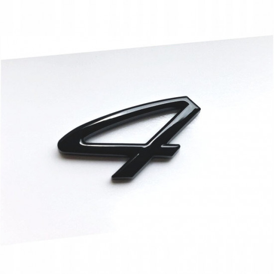 Автологотип шильдик емблема напис Porsche 4 Black чорний глянець