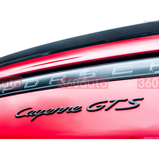 Автологотип шильдик эмблема надпись Porsche Cayenne Black черный глянец