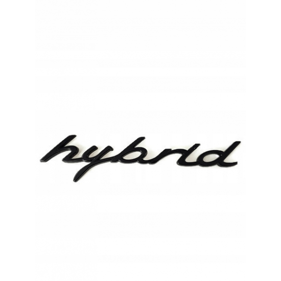 Автологотип шильдик емблема напис Porsche Cayenne Hybrid Black чорний глянець