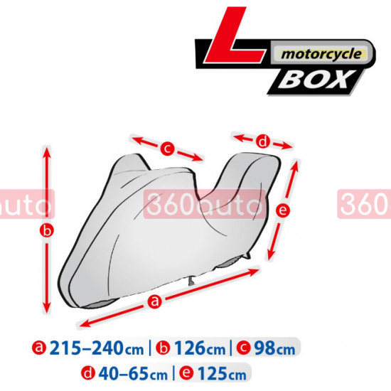 Чохол тент для мотоцикла Kegel Basic Garage L Motorcycle Box 215-240см