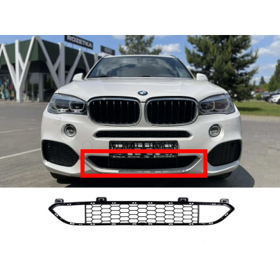 Решітка переднього бампера на BMW X5 F15 2013-2018 центральна M-Paket
