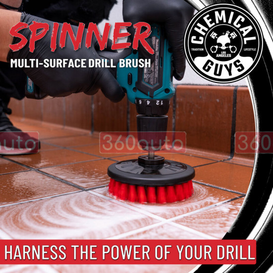 Щітка для килимових і тканинних поверхонь Chemical Guys Spinner Carpet Drill Brush, Heavy Duty