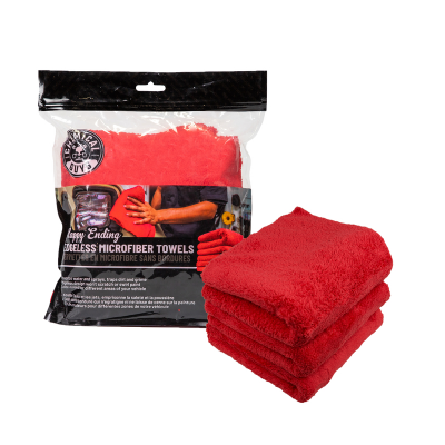 Микрофибровое полотенце Chemical Guys Happy Ending Edgeless Microfiber Towels Red