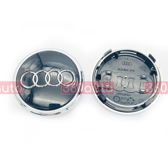 Ковпачок на титановий диск Audi Q7 68-77мм 4L0601170 чорний