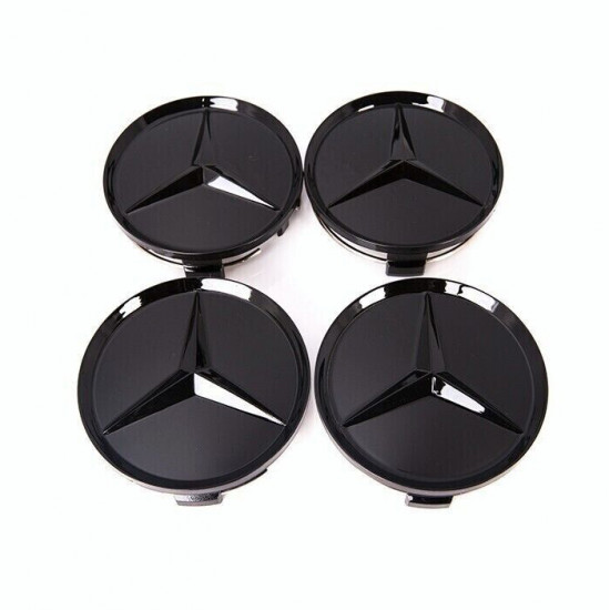 Колпачок на титановый диск Mercedes-Benz A2014010225 70-75мм Черный глянец