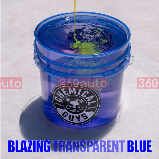 Відро для мийки автомобіля Chemical Guys Bucket Blue прозоре голубе 16,5л
