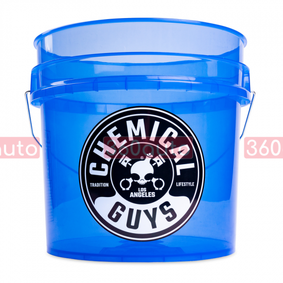 Ведро для мойки авто Chemical Guys Bucket Blue прозрачное голубое 16,5л