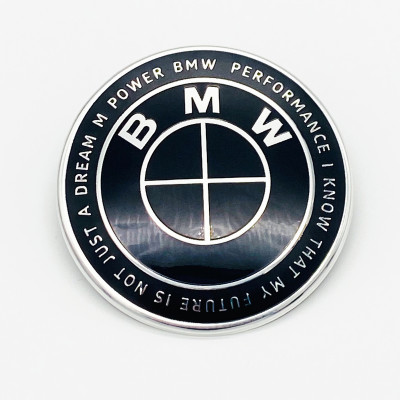Емблема на кришку багажника BMW Ювілейна 50 років Motorsport Black напис 74мм