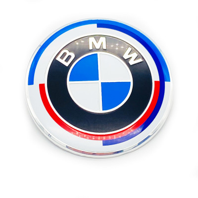 Эмблема на крышку багажника BMW M's 50th юбилейный 74мм
