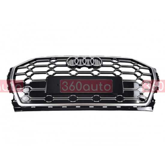 Решітка радіатора на Audi Q5 2020- стиль SQ5 чорна з сірим Q5-S212