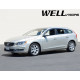 Дефлектори вікон на Volvo V60 2015-2018 з хром молдингом WELLvisors 3-847VO004