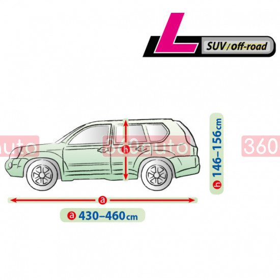 Автомобильный чехол тент на BMW X1, X3 (E83) Kegel Perfect Garage L SUV Off Road 430-460см