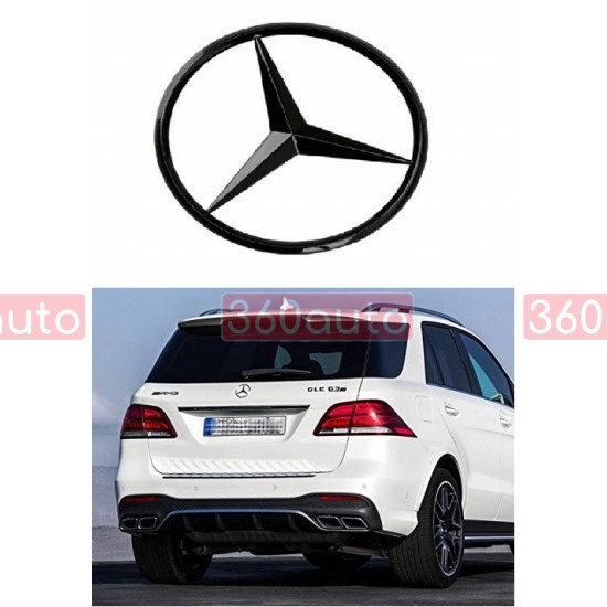 Задня емблема для Mercedes ML, GLE w166 2015-2019 на кришку багажника black A1668170016