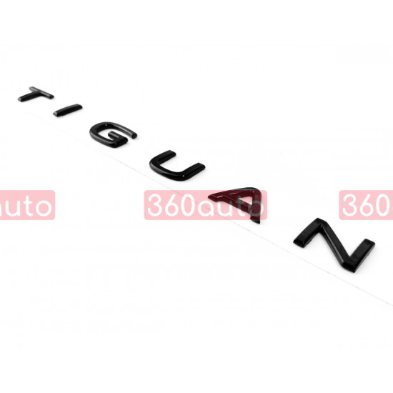 Автологотип шильдик емблема напис Volkswagen Tiguan New чорний на кришку багажника