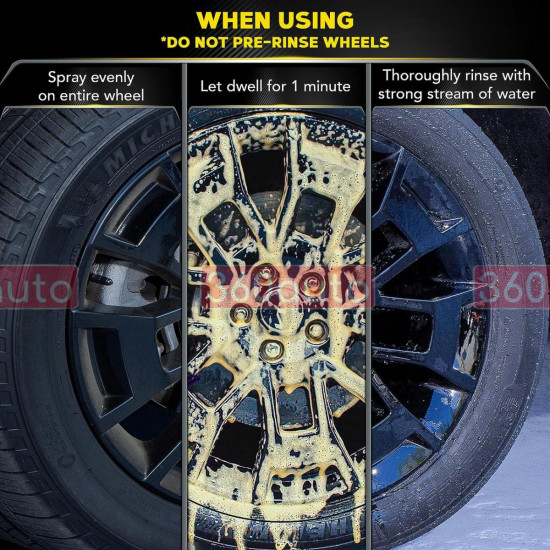 Очищувач для чорних дисків - Meguiar`s Hot Rims Black Wheel Cleaner 709 мл. (G230524)