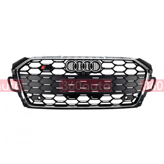 Решітка радіатора на Audi A5 B9 2021- стиль S5 хром з чорним матом A5-S211