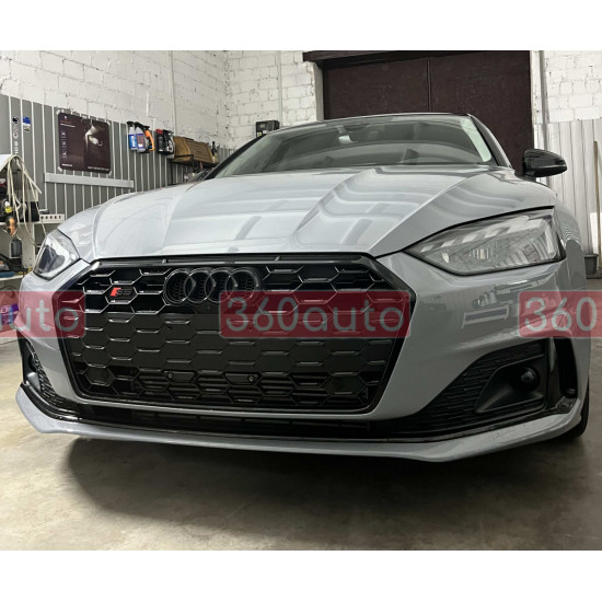 Решітка радіатора на Audi A5 B9 2021- стиль S5 чорний мат A5-S212