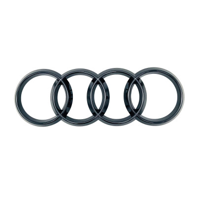 Автологотип емблема чорні кільця Audi A4, A5 B9 8W 2015- S-Line Black Edition в решітку радіатора