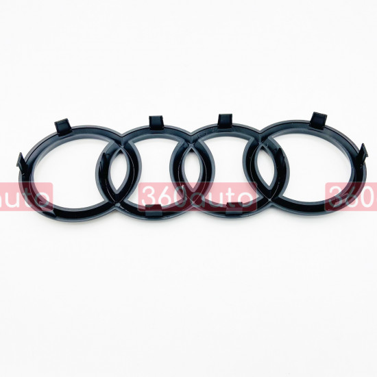 Автологотип емблема чорні кільця Audi A5 2020- Black Edition в решітку радіатора 8W0071801