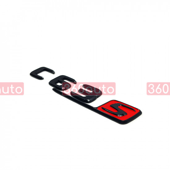 Автологотип шильдик эмблема надпись Mercedes C63s black red 360auto-414137