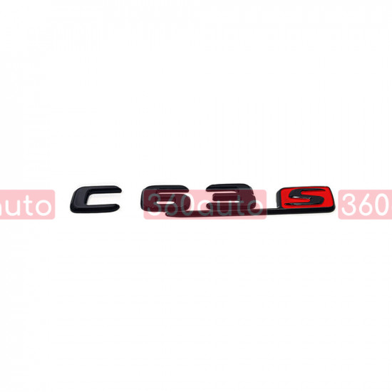 Автологотип шильдик эмблема надпись Mercedes C63s black red 360auto-414137