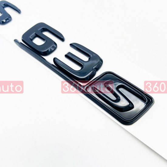Автологотип шильдик эмблема надпись Mercedes S63s black 360auto-414141