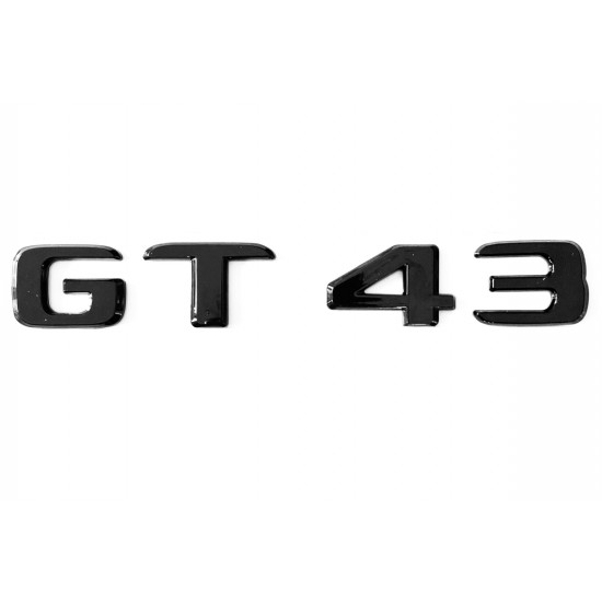 Автологотип емблема напис Mercedes GT43 black чорний глянець