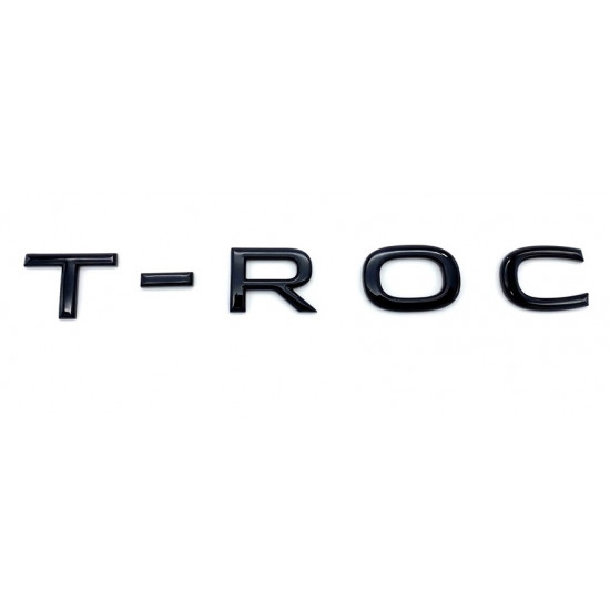 Автологотип шильдик эмблема надпись Volkswagen T-ROC чорний на кришку багажника