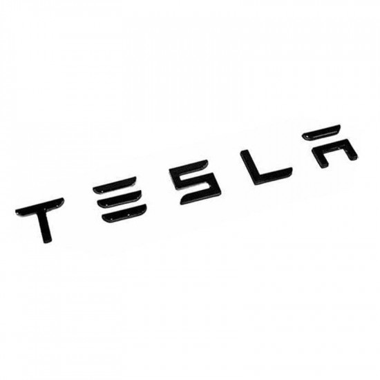 Автологотип шильдик эмблема надпись Tesla Performance Black