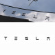 Автологотип шильдик эмблема надпись Tesla Performance Black Mat 50см