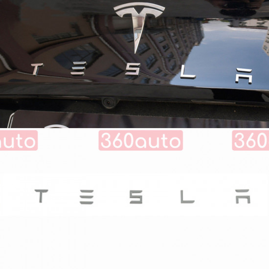 Автологотип шильдик эмблема надпись Tesla Performance хром 50см