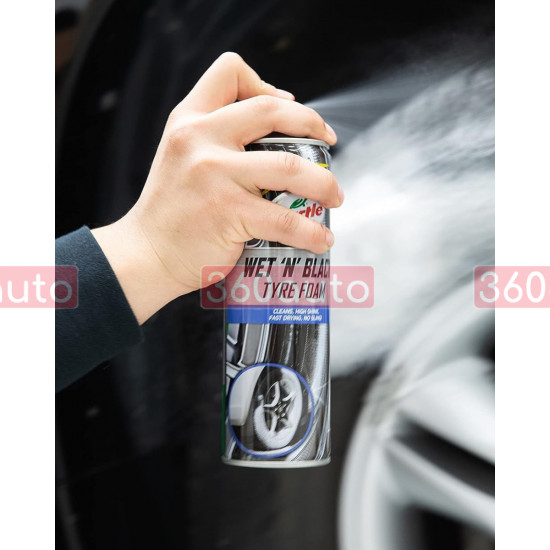 Пенный очиститель полироль для шин Turtle Wax Hybrid Solutions Wet-n-Black 500 мл 53180