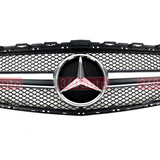 Решітка радіатора на Mercedes C-class W205 2014-2018 AMG стиль сіра MB-W205180