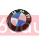 Автологотип шильдик эмблема BMW 51147288752 3pin сине-белый 82мм