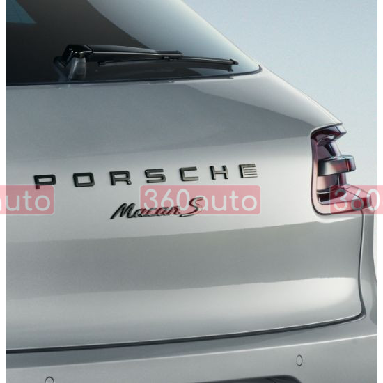 Автологотип шильдик емблема напис Porsche Macan Black чорний глянець