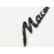 Автологотип шильдик эмблема надпись Porsche Macan Black черный глянец