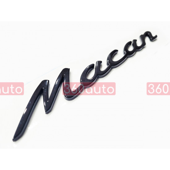 Автологотип шильдик эмблема надпись Porsche Macan Black черный глянец