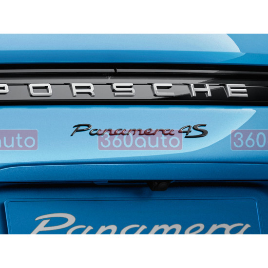 Автологотип шильдик емблема напис Porsche Panamera Black чорний глянець